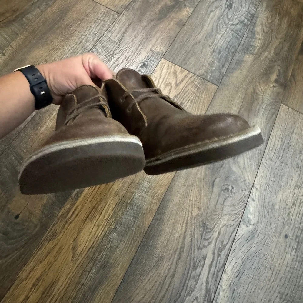 Clarks Bushacre 2 Mens Beeswax Brown Leather Chukka Desert Boots Size 9M